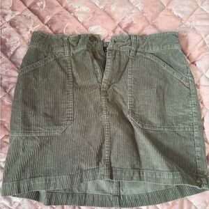 Roxy Green Corduroy Mini Skirt